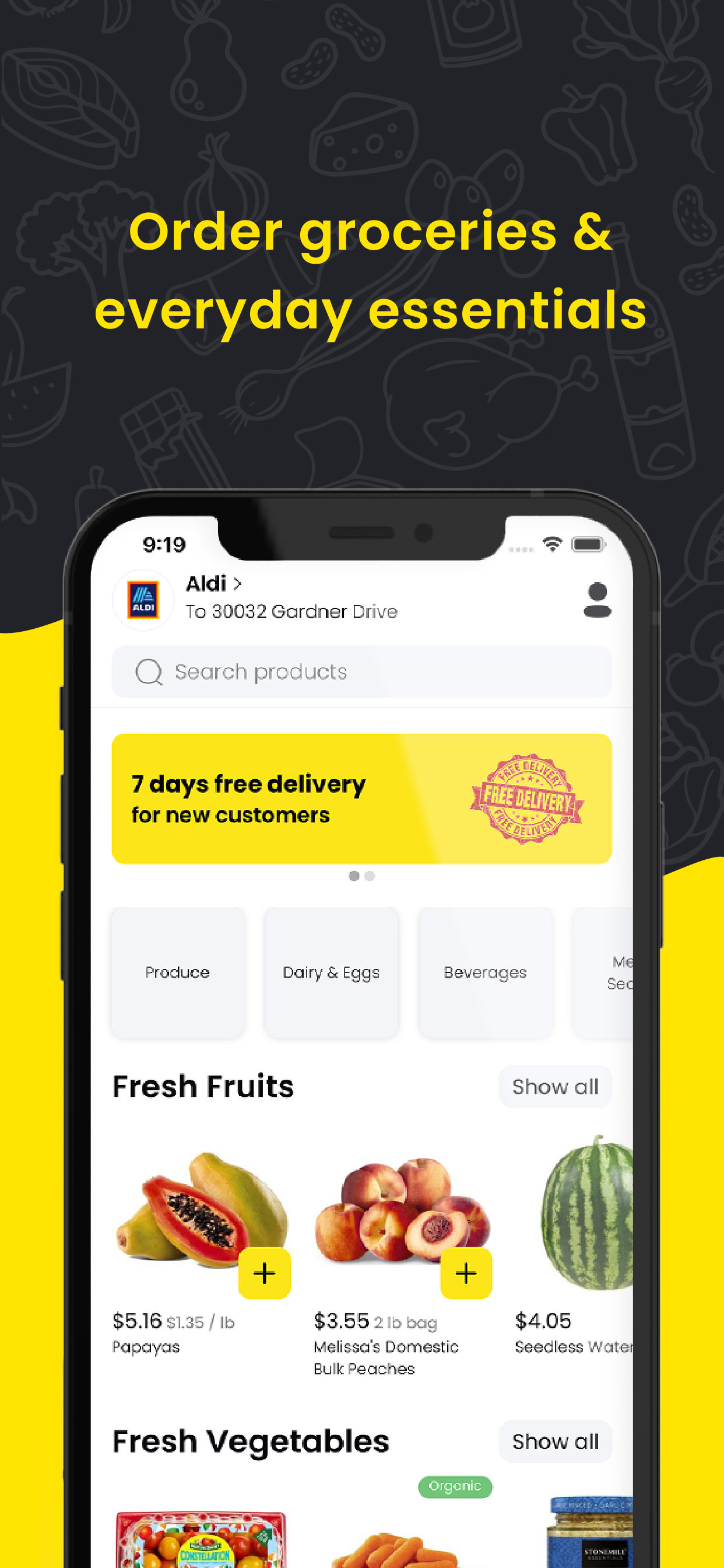 Order groceries and everyday essentials
